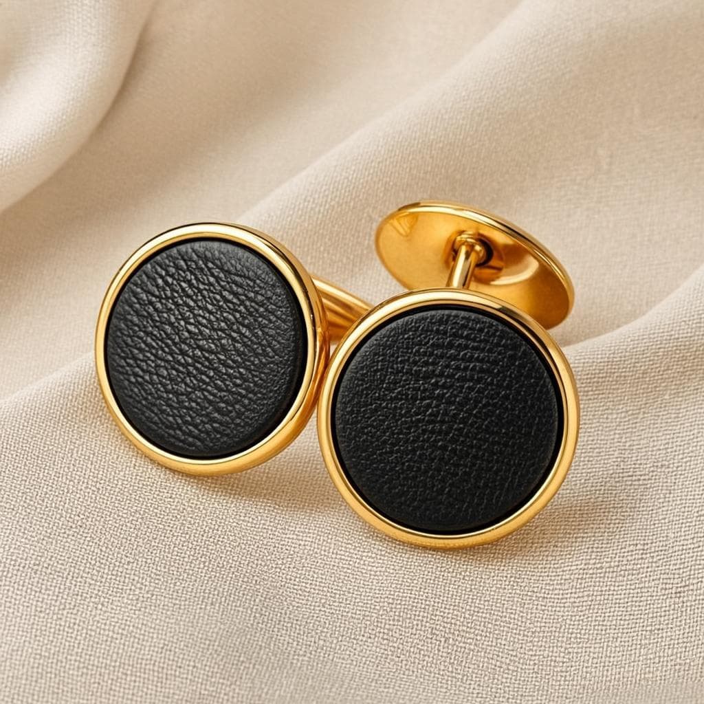 Boutons de manchette Or — Boutons