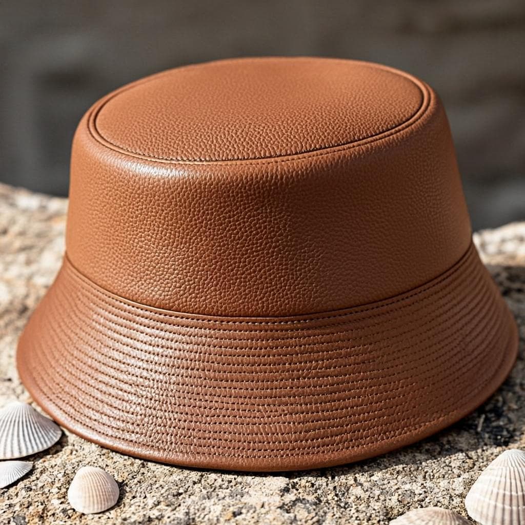 Chapeau de Soleil Capri Royal — Chapeau cuir royal