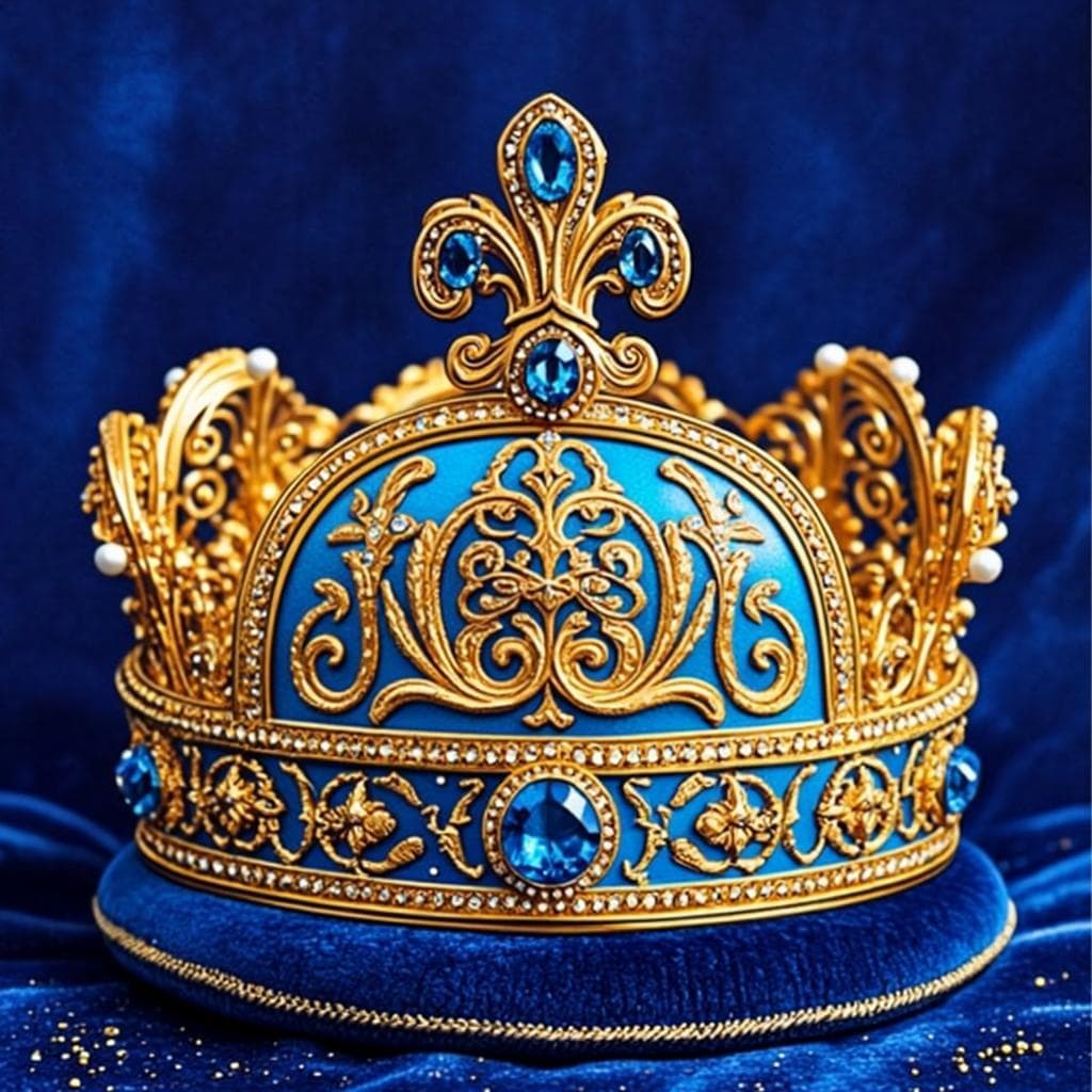 Diadème Cuir & Or Fatima — Diadème royal