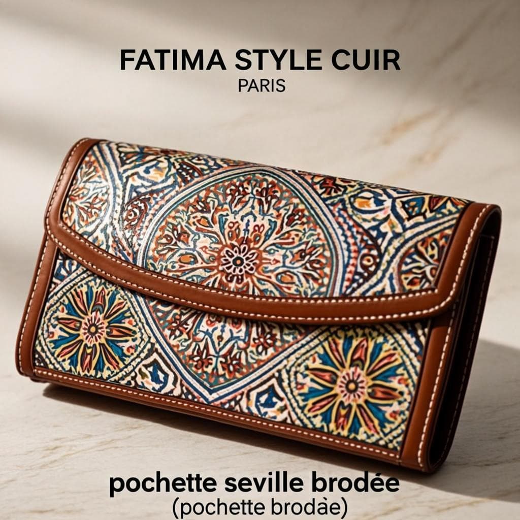 Pochette Séville Brodée — Pochette brodée
