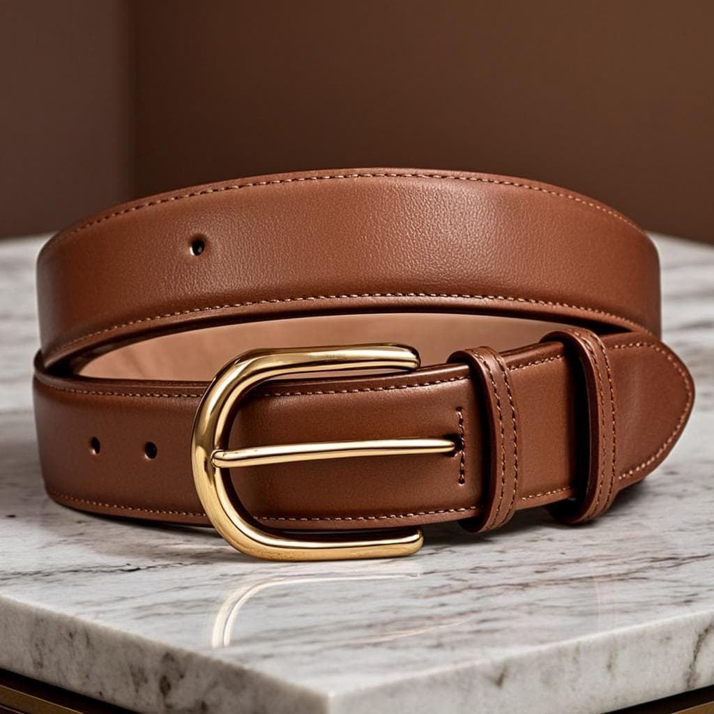 Ceinturon Cuir Royal Or — Ceinture cuir