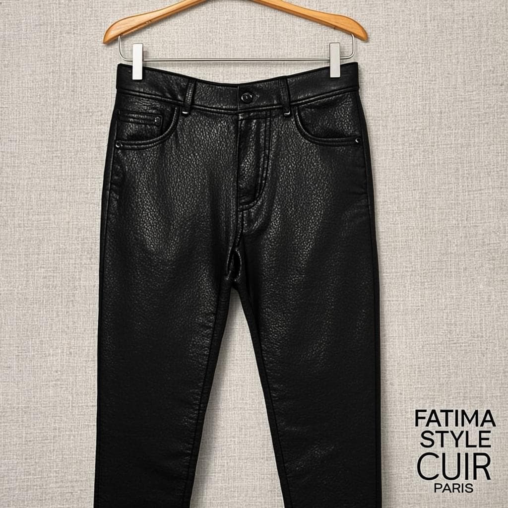 Pantalon Onyx Carotte — Pantalon cuir
