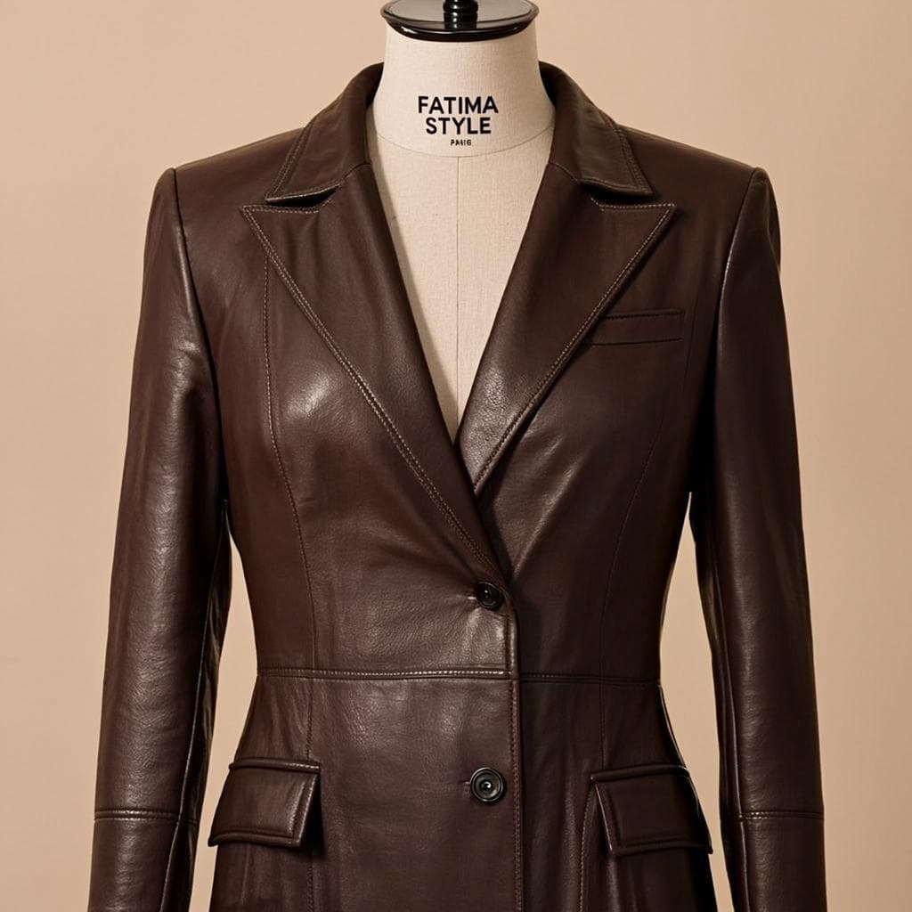 Redingote Cuir Royal — Manteau cuir