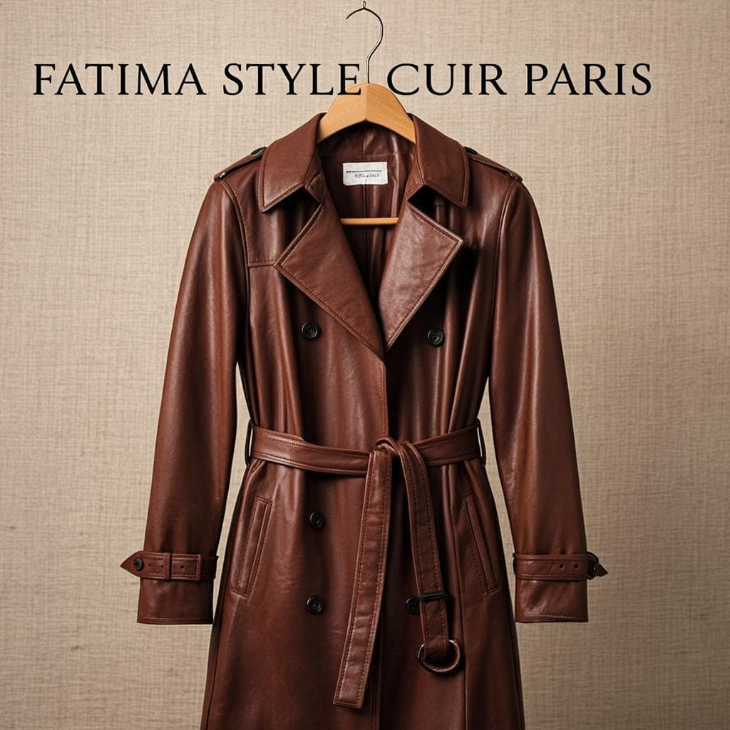 Trench Cuir Faubourg — Manteau cuir