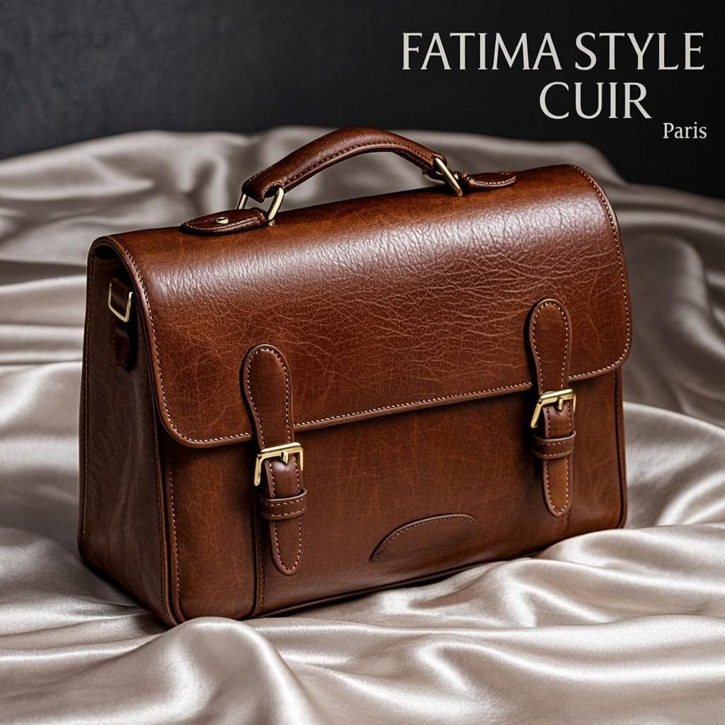 Cartable Sorbonne Whisky — Cartable cuir
