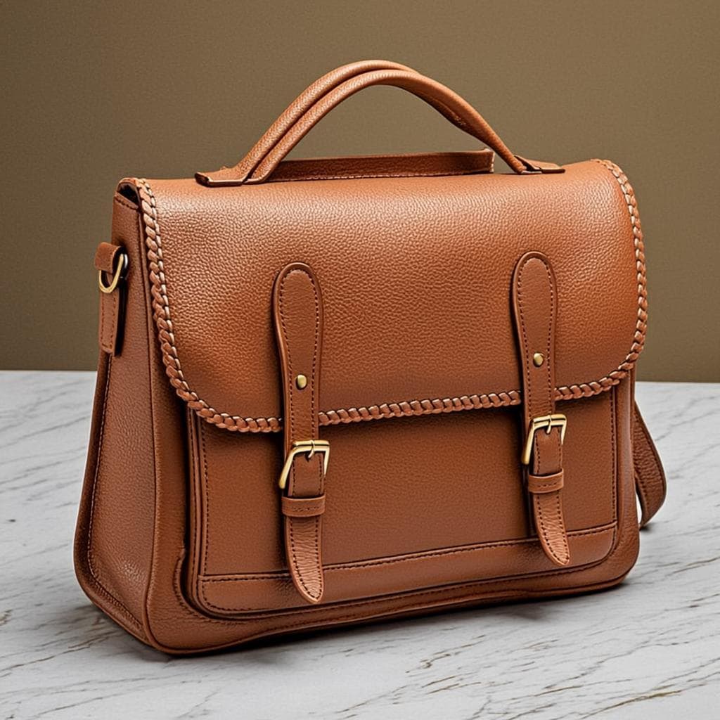 Cartable Sahel Sable — Cartable cuir