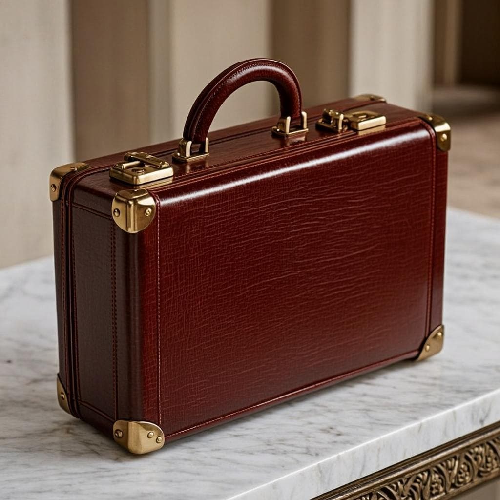 Coffre Diplomate Bordeaux — Coffre cuir