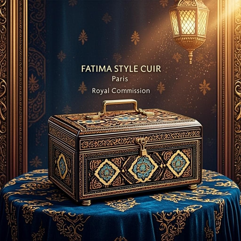 Coffret à Miroir Perse — Coffret laqué