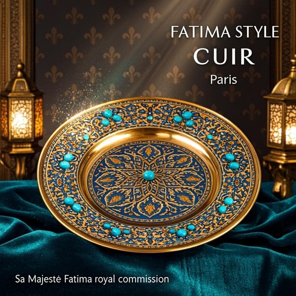 Plat Cuir et Lapis — Plat décoratif