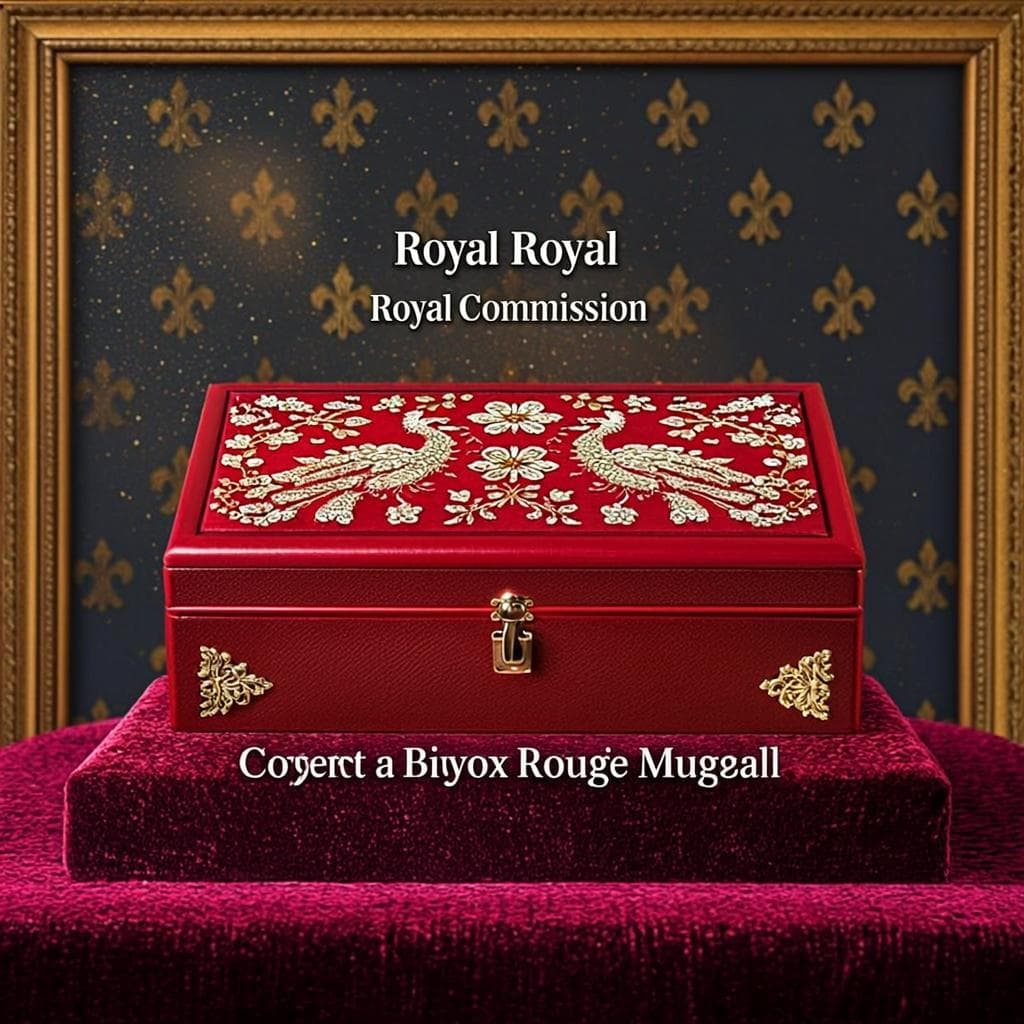 Coffret à Bijoux Rouge Mughal — Coffret à bijoux royal