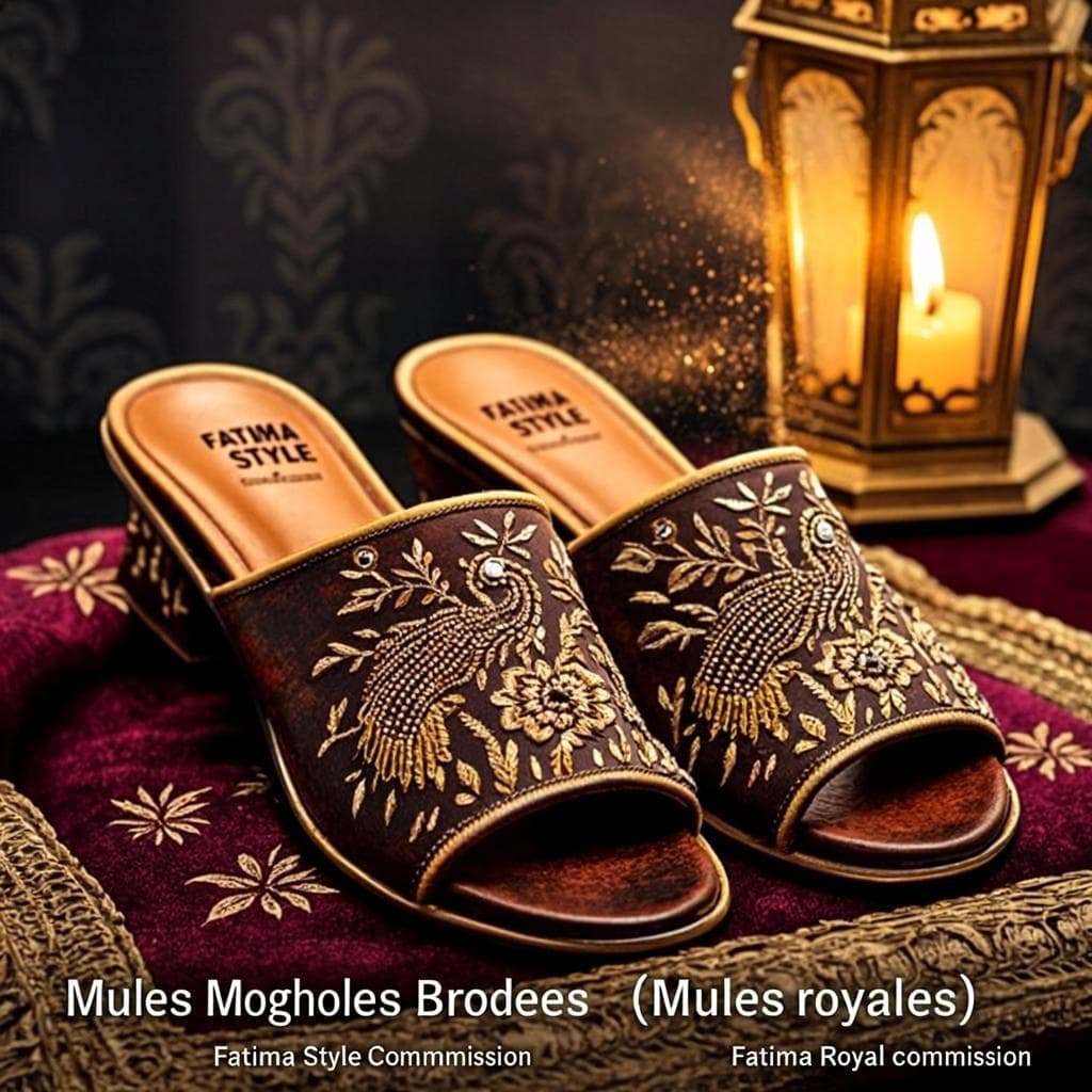 Mules Mogholes Brodées — Mules royales