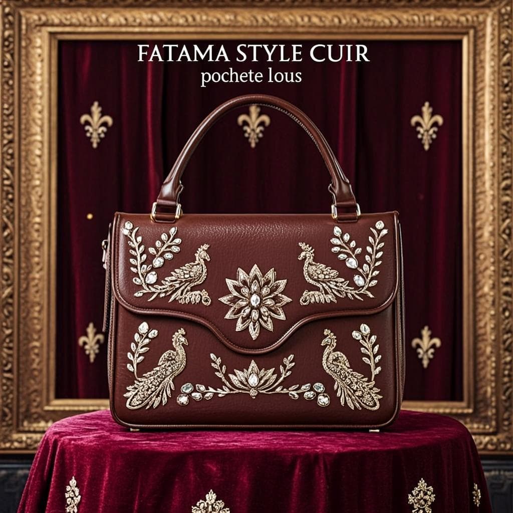 Pochette Lotus Brodée — Pochette lotus