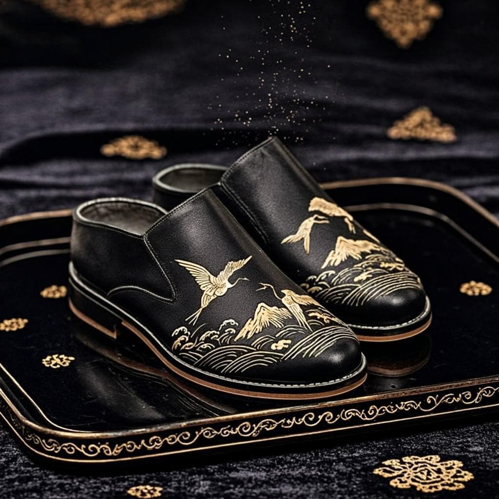Mules Geisha Laquées — Mules geisha