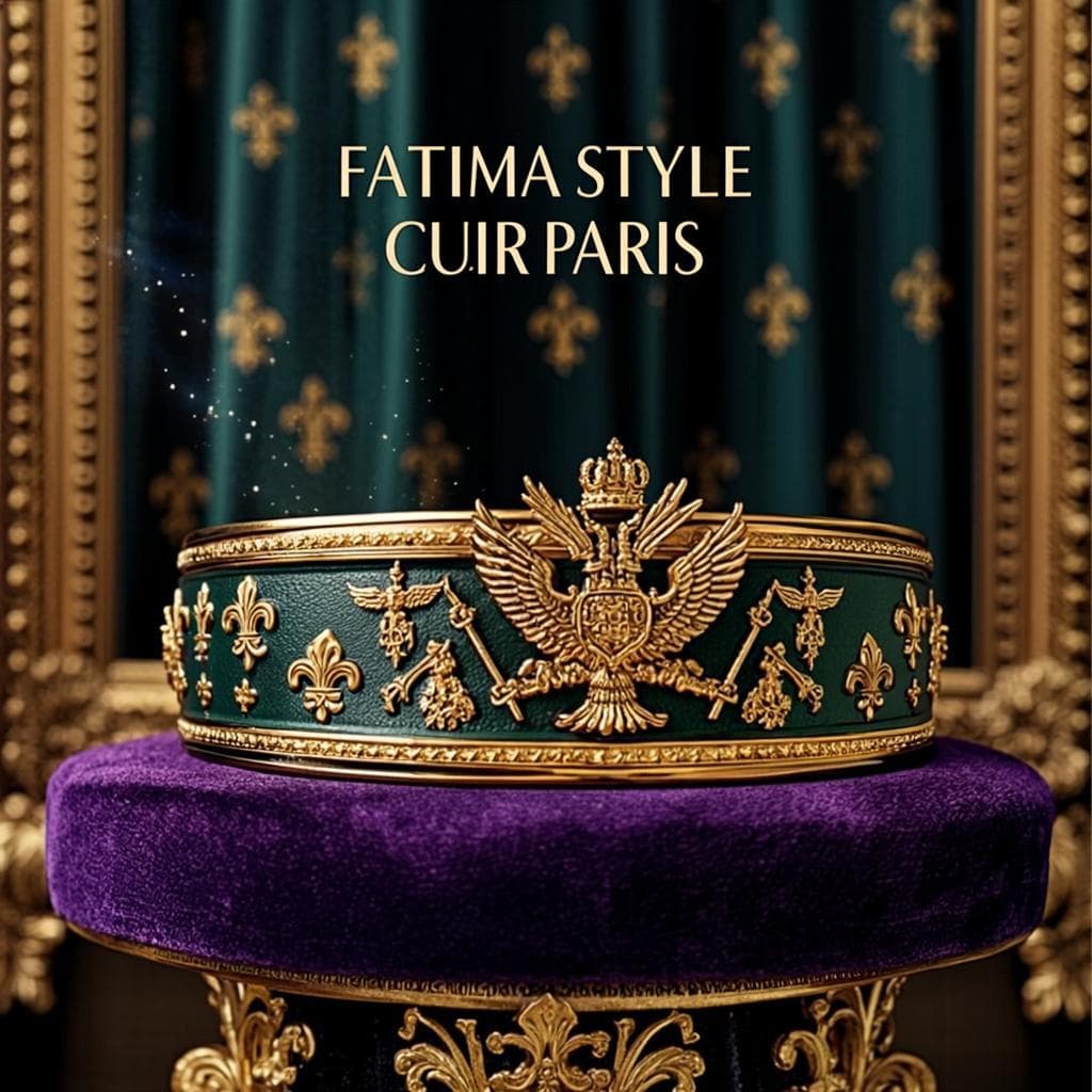 Bandeau Cuir Malachite — Bandeau malachite