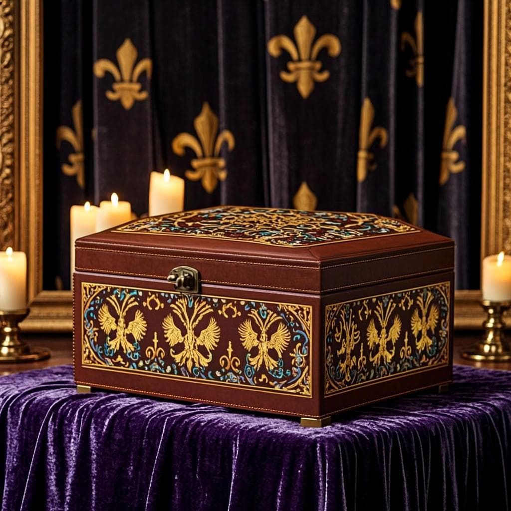 Coffret Œuf Fabergé Cuir — Écrin à œuf