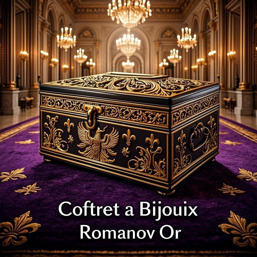 Coffret à Bijoux Romanov Or — Coffret à bijoux or