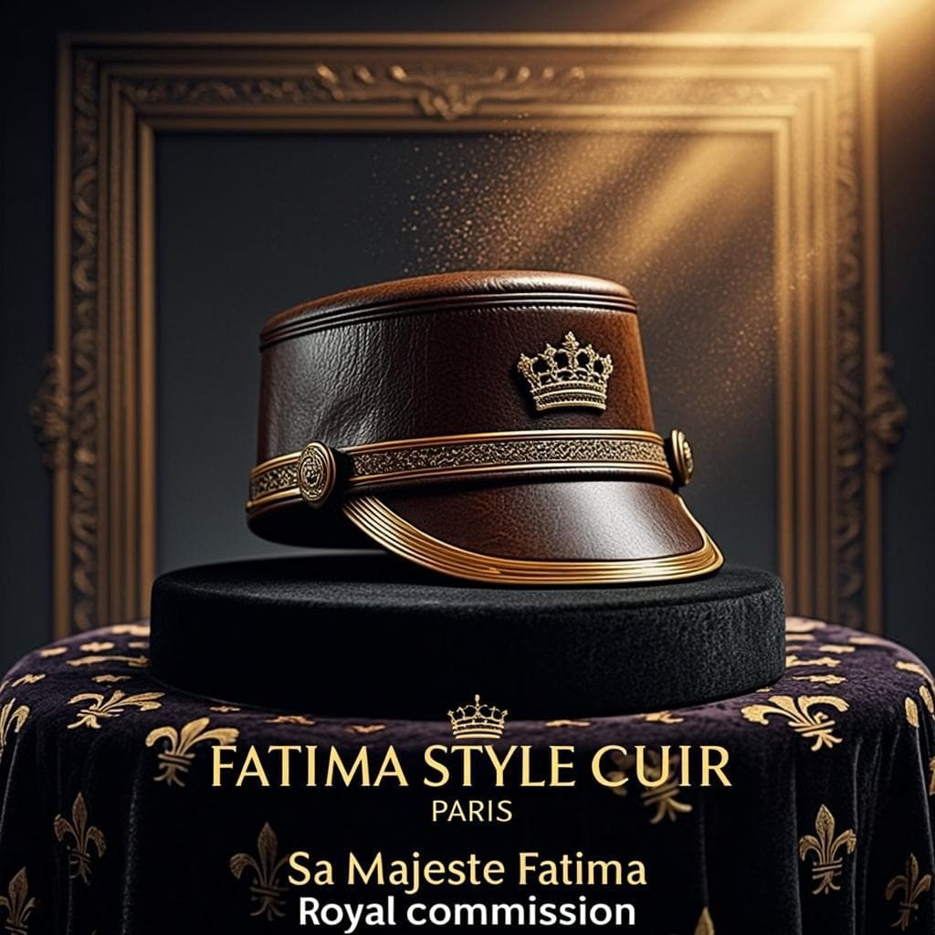 Casquette Mohawk Cuir & Or — Casquette mohawk